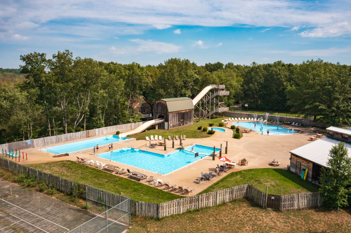 Back Forty Swimming Hole outdoor water park at double JJ resort