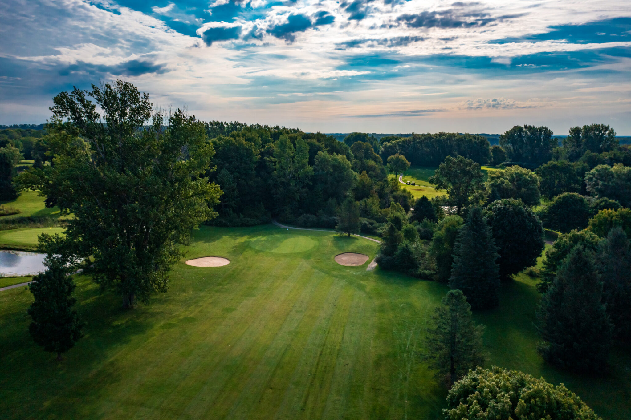 Golf course aerial view